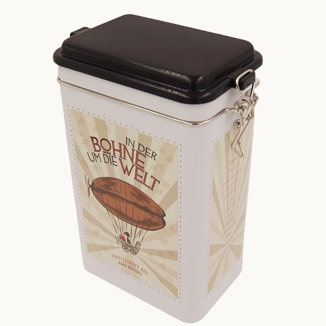 Rectangular Metal Tea Box With Lid And Lock For Tea Packaging