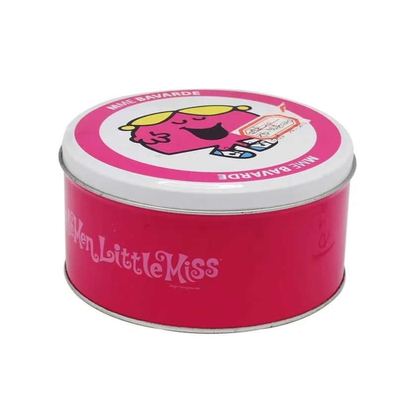 Metal Round Tin Can With lid For Kids Products Packaging