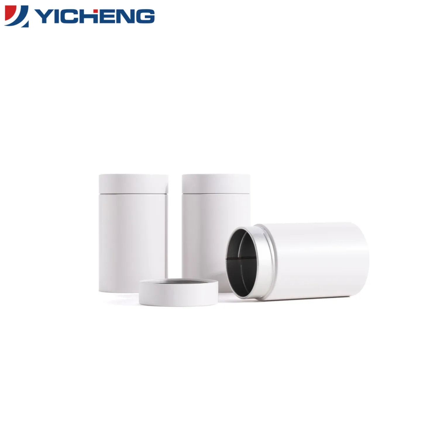 Elegant Airtight Matcha White Round Tea Tin3