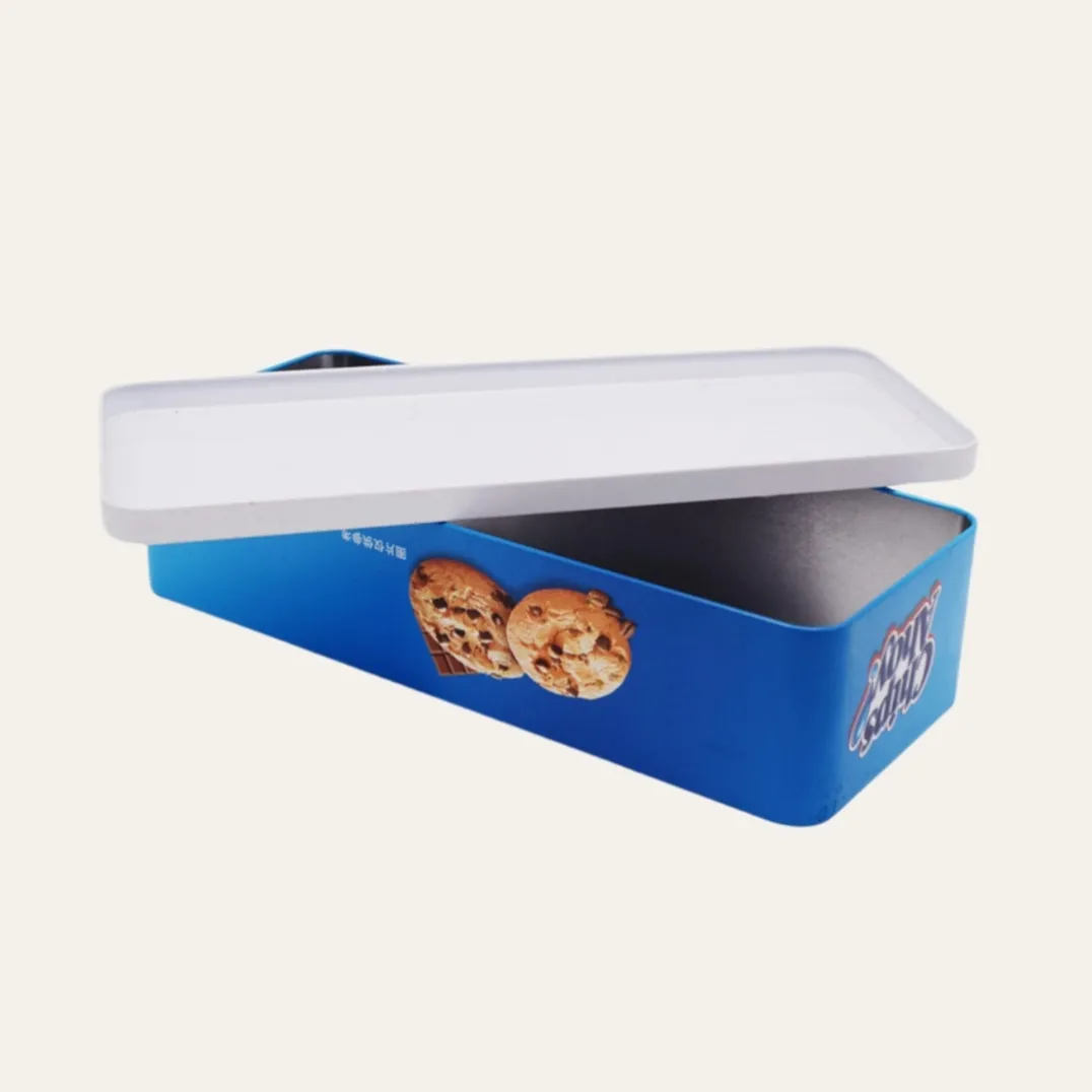 Metal Rectangular Christmas Cookies Tin Box For Packaging1