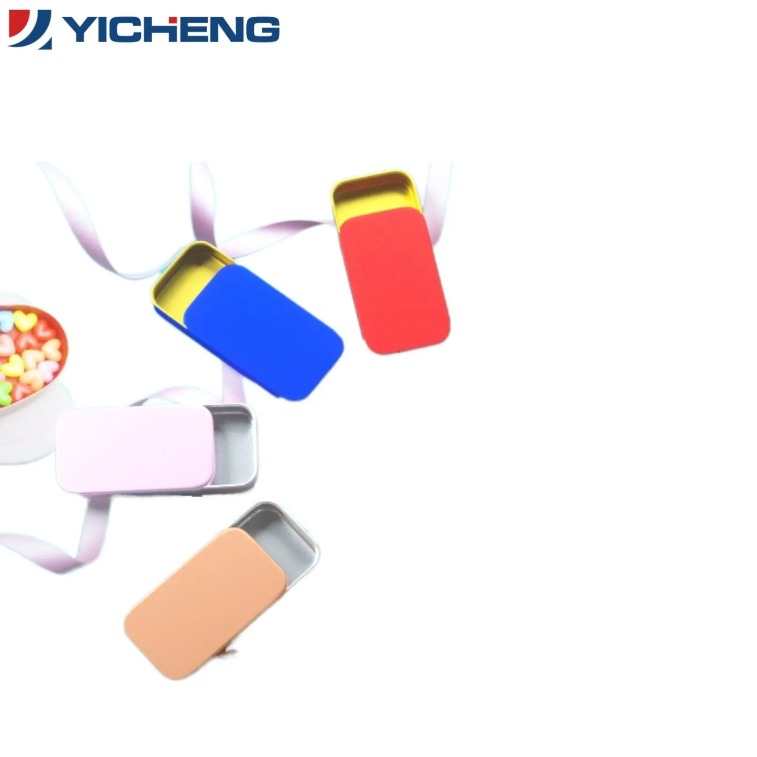 Colorful Portable Push-Pull Flat Metal Tin Box3