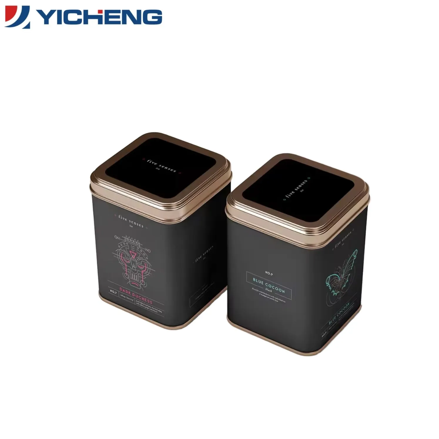 Modern Minimalist Square Metal Tea Tin1