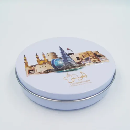 round tin box with 3D emboss3