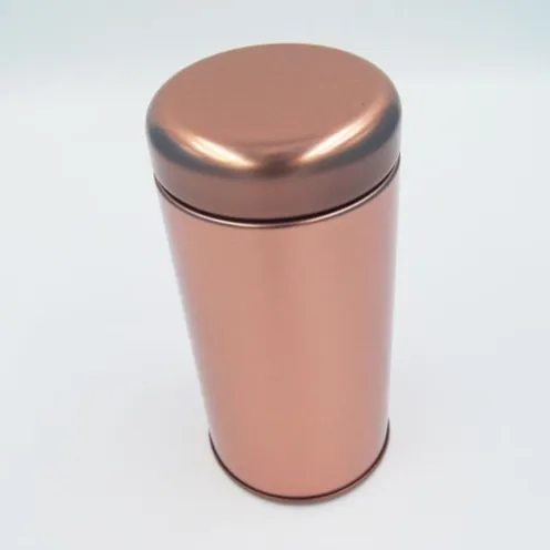 round tin box with rose gold color5