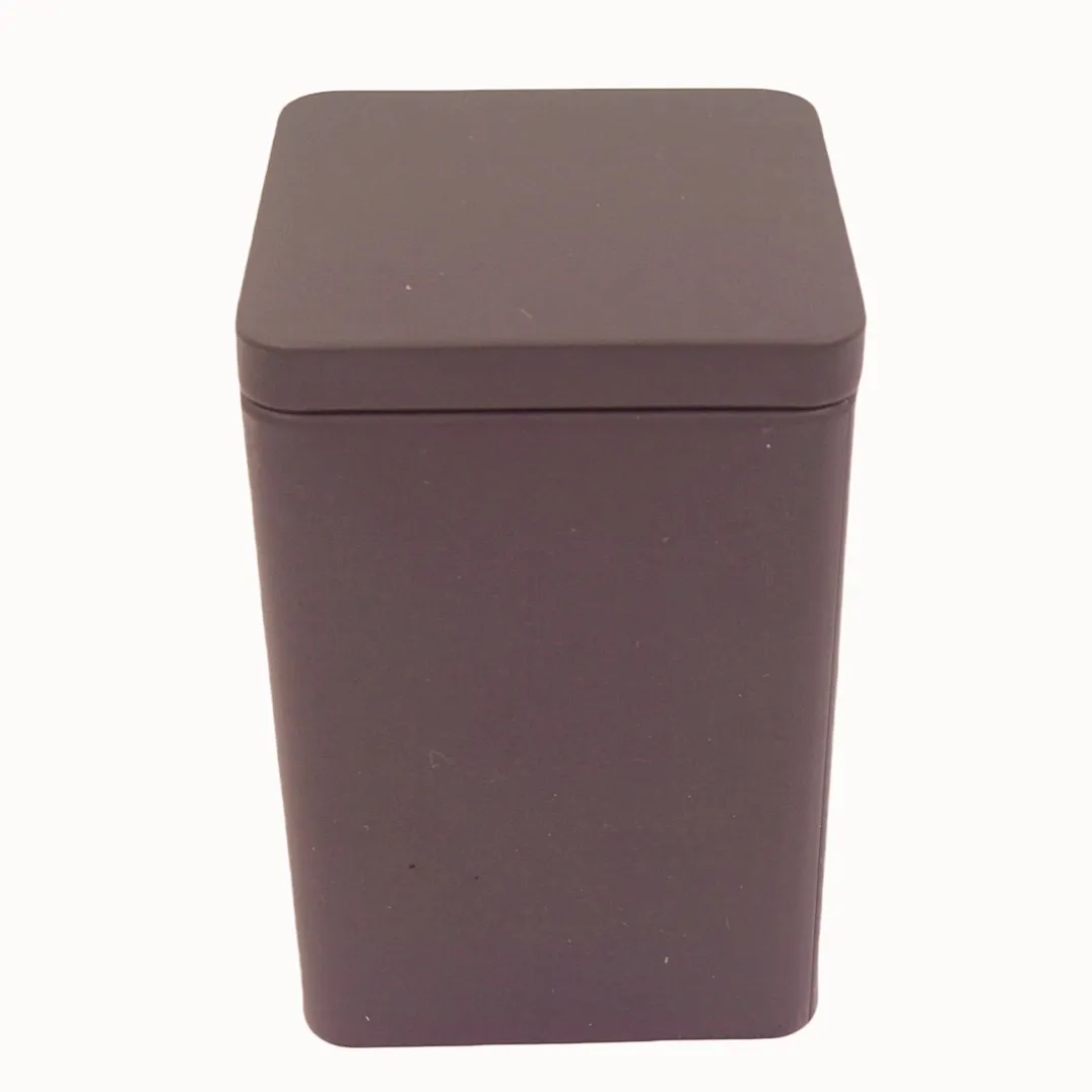 Custom Black Square Tea Tins For Tea Packaging Design