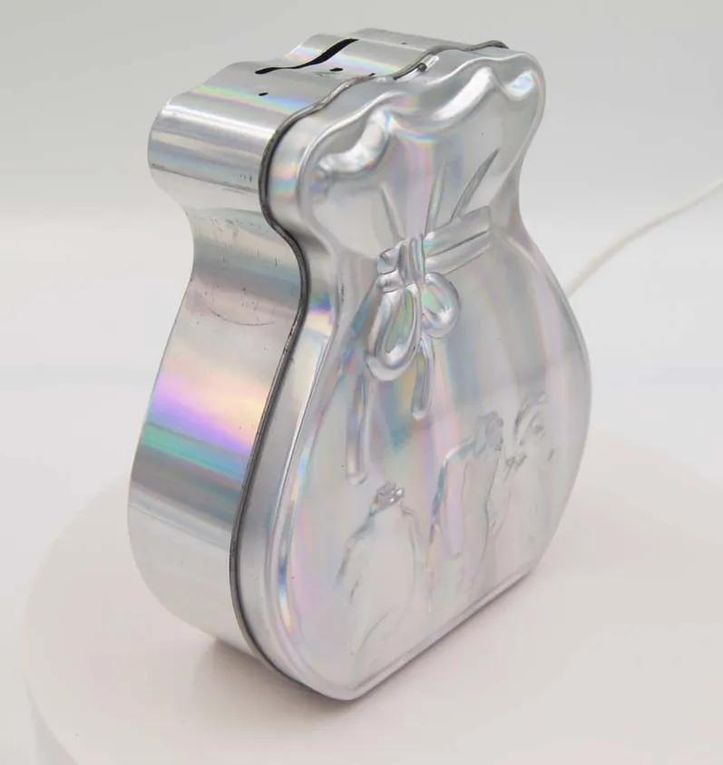 gift tin box with laser printing