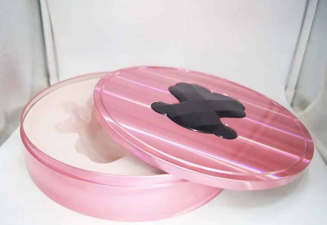 round tin box with laser printing