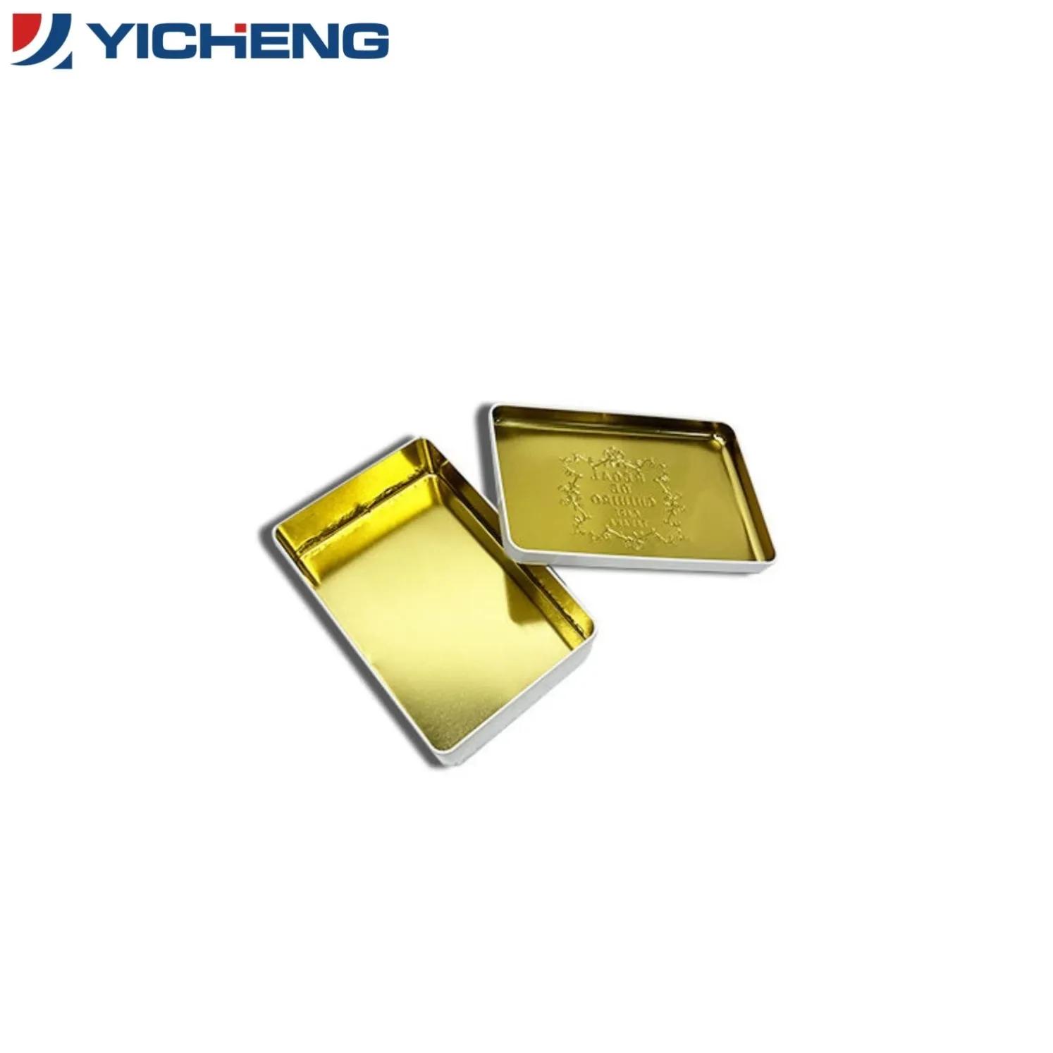 Elegant White Rectangular Decorative Tin Box1