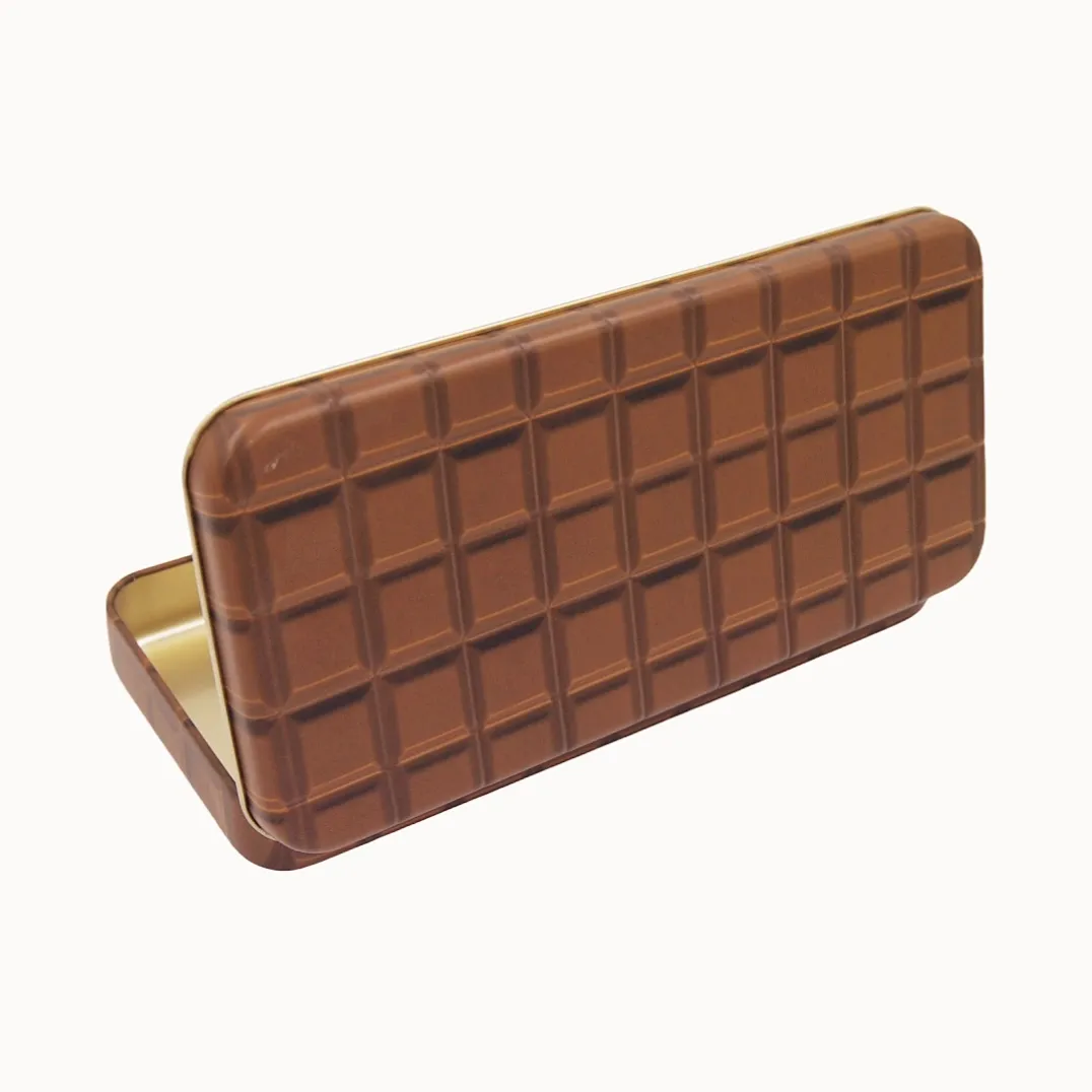 Custom Rectangular Metal Tin Pencil Box With Emboss Lid4