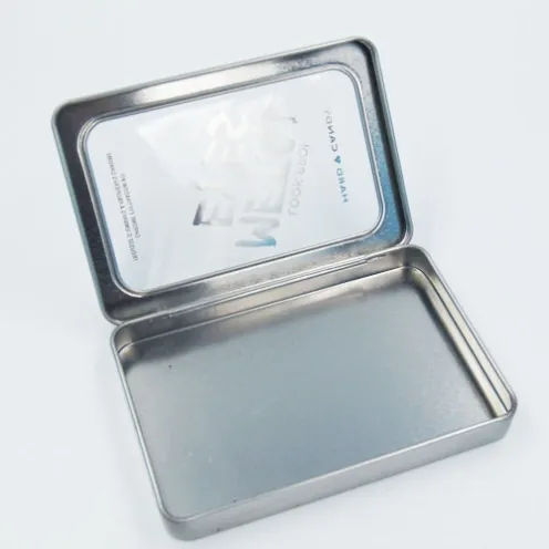rectangle tin box with window and hinge1