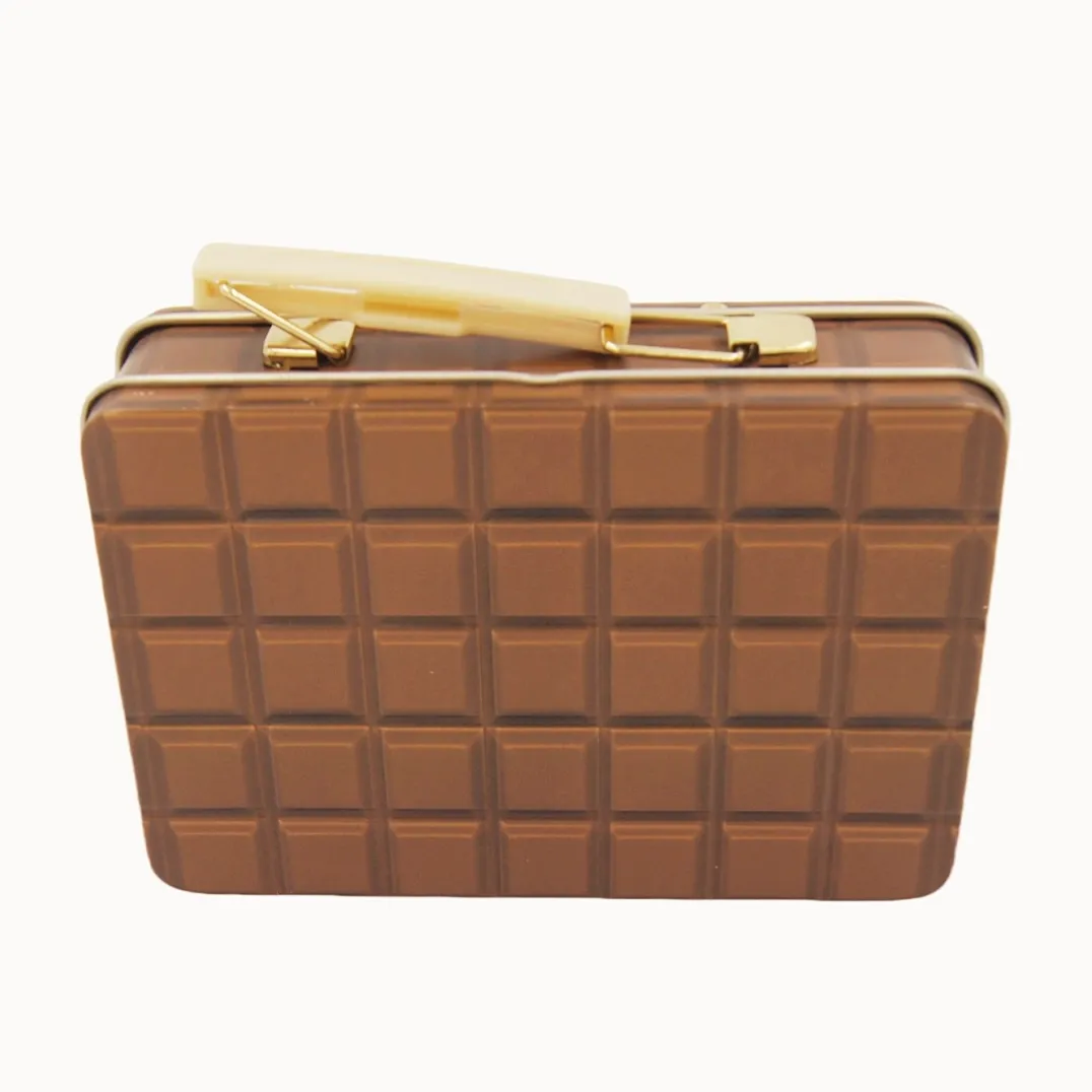 Rectangular Mini Tin Lunch Box With Handle For Food Packaging