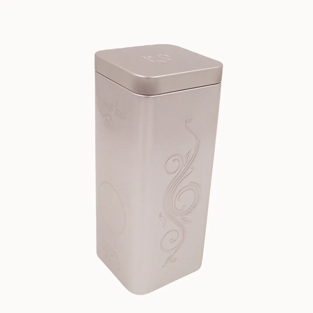 Square Metal Tall Tin Cans With Double Lid For Packaging1