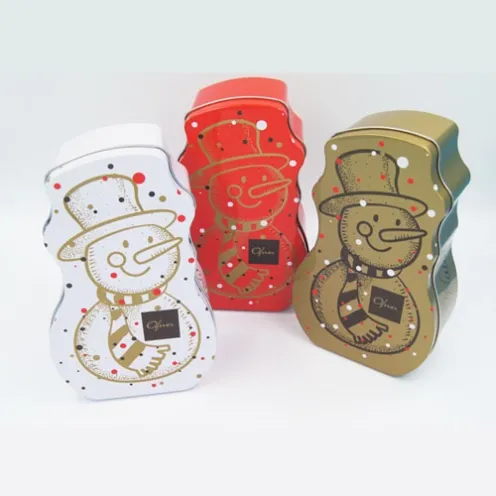 snowman tin box