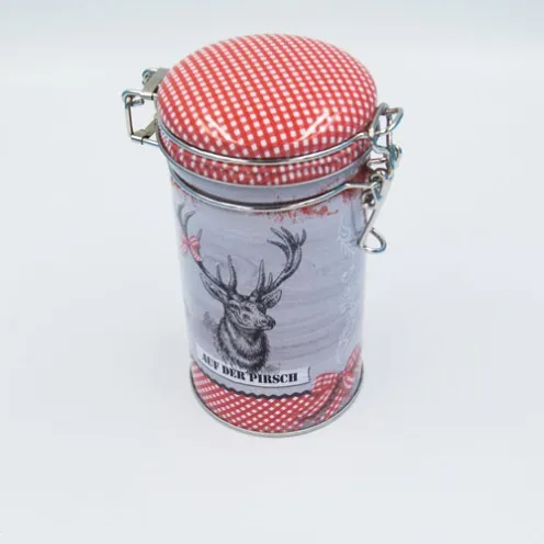 small round chocolate tin box with lock3