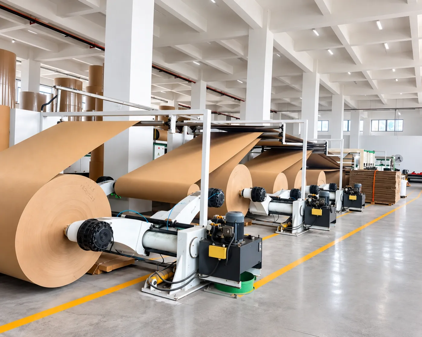 automated-honeycomb-paper-core-production-line-kraft-rolls