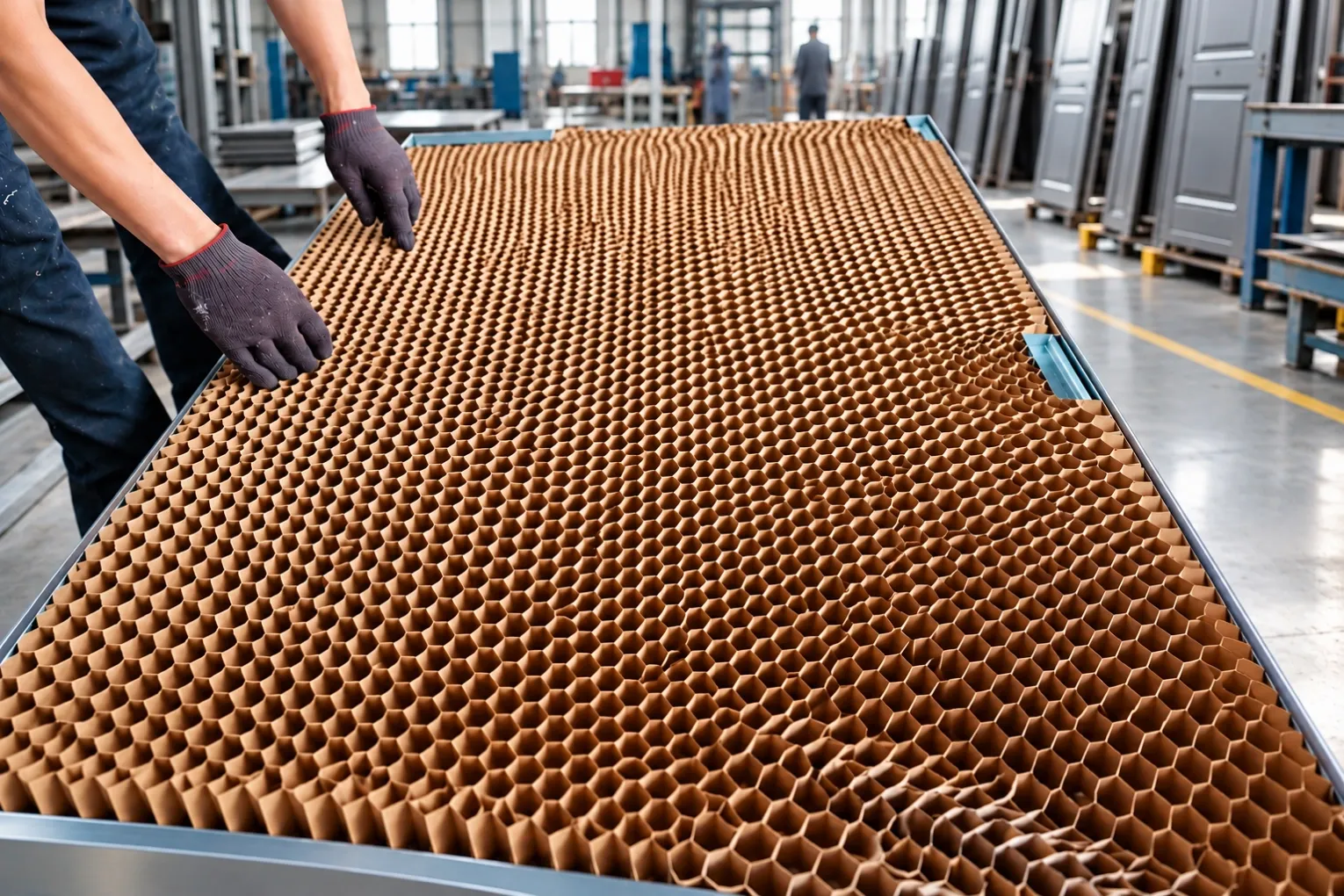 unexpanded-honeycomb-core-slices-for-door-manufacturing