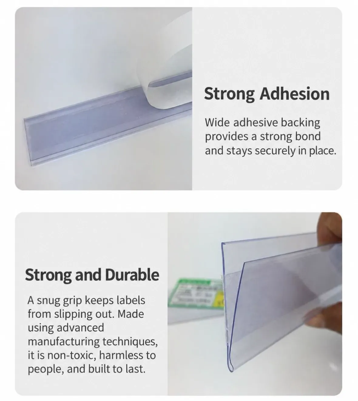 data strip with sticker