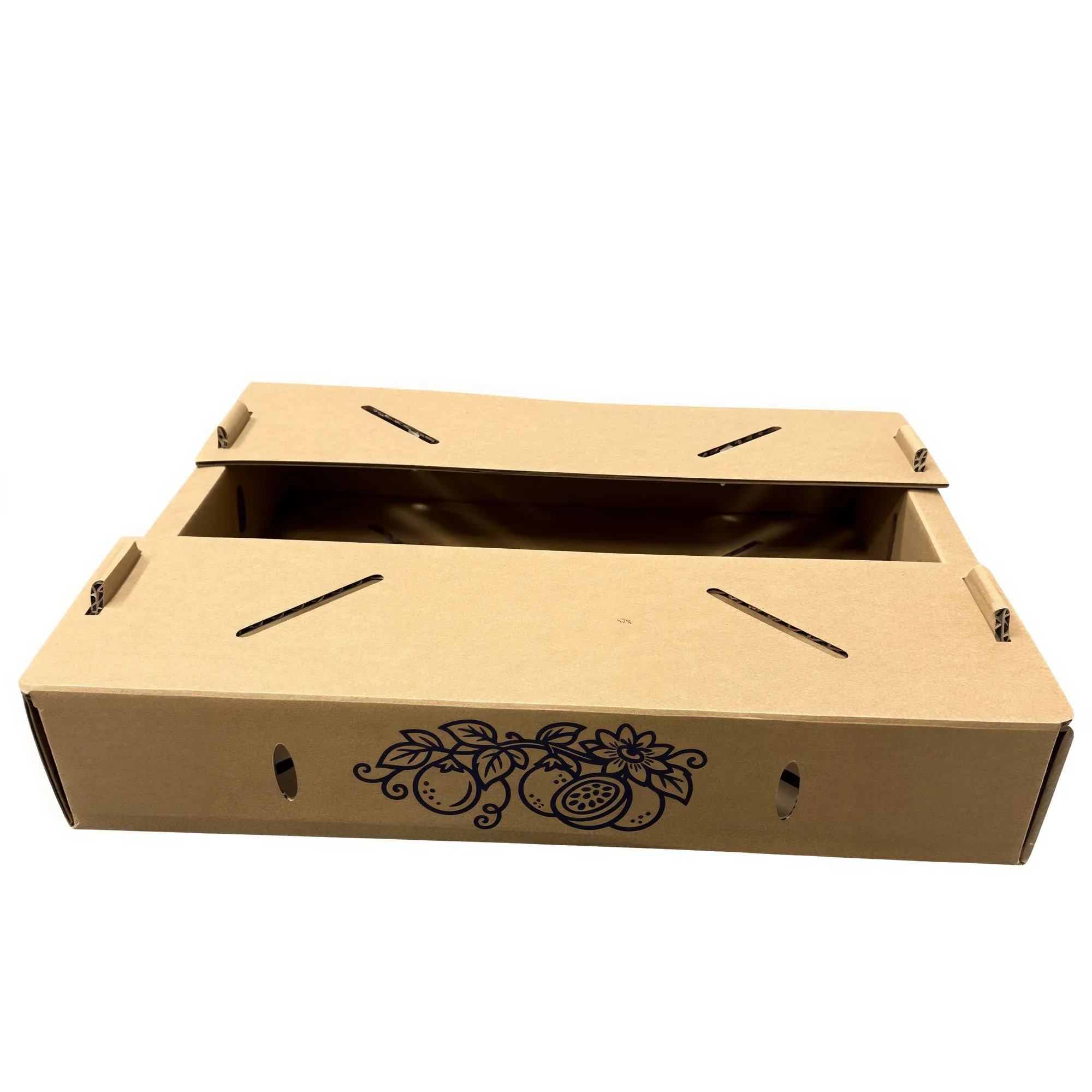 Recyclable corrugated passion fruit packaging box