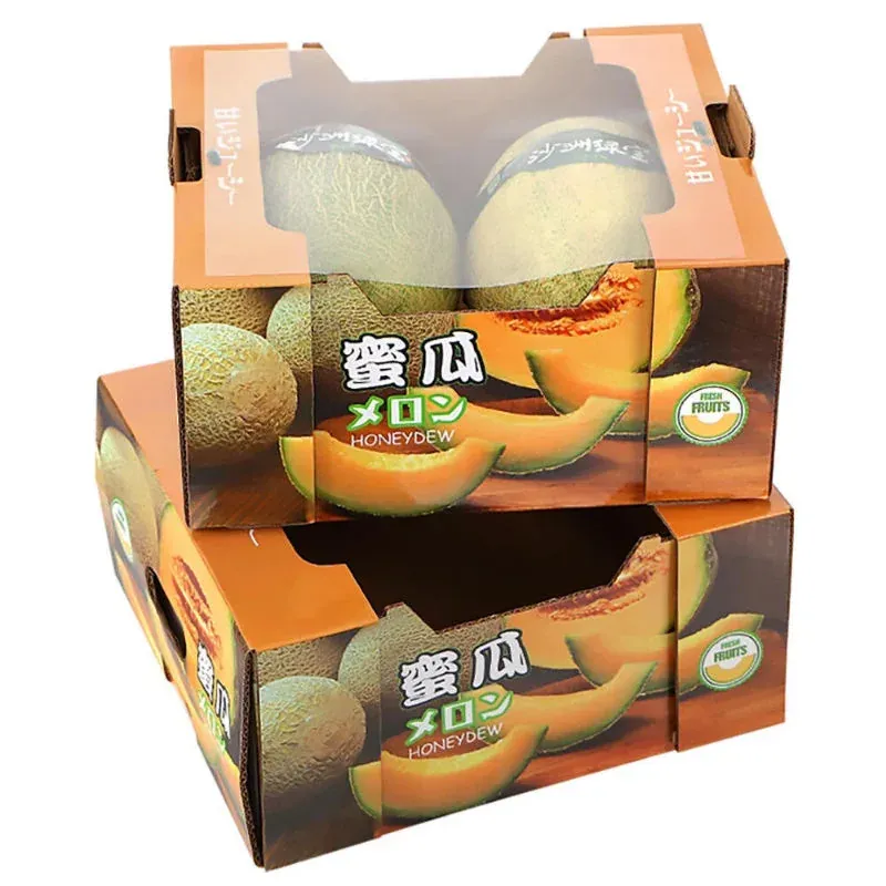 Wax coated corrugated melon packaging box