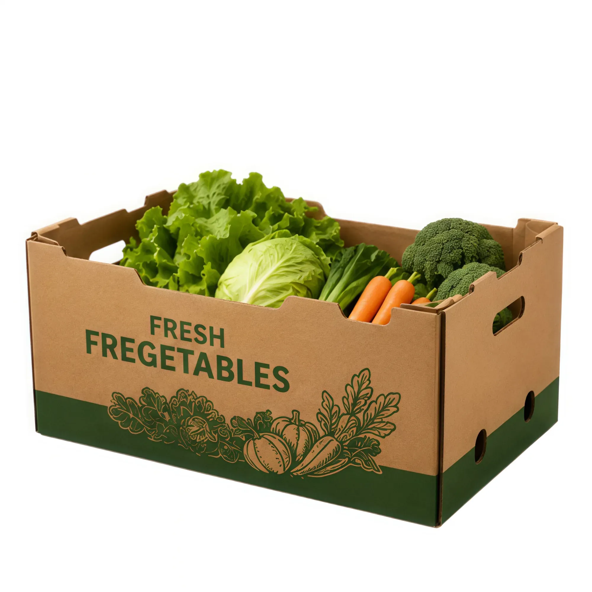 Corrugated produce carton