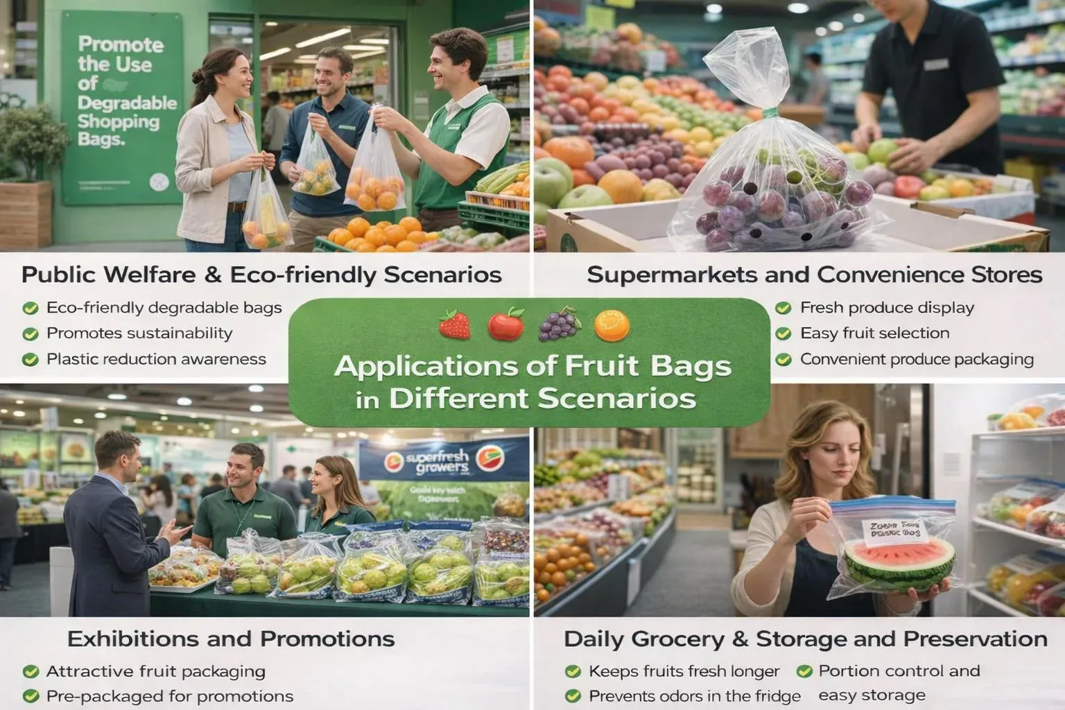 Retail display packaging bags