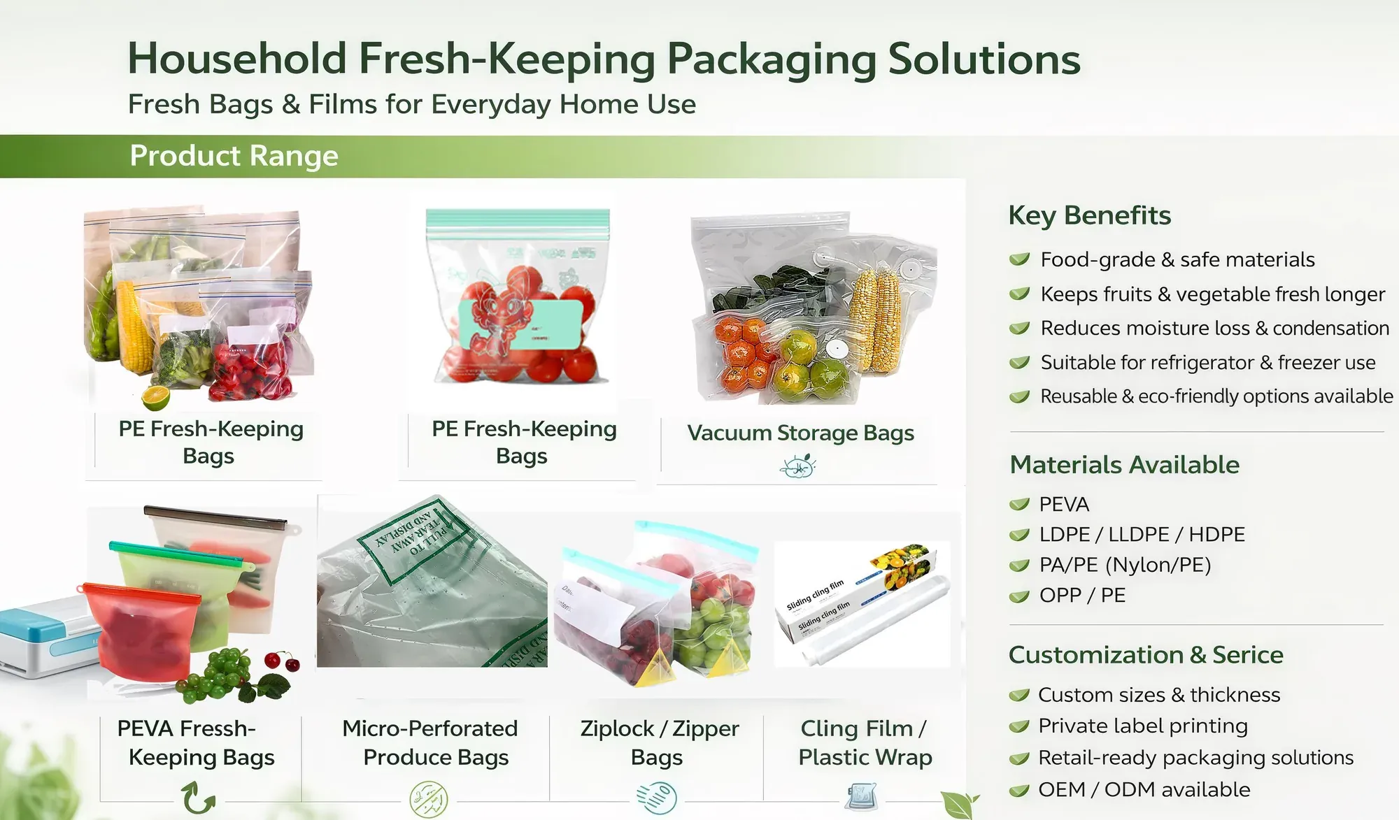 Fresh-keeping storage bags