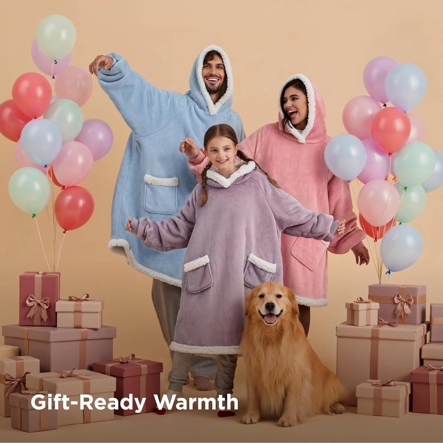 wearable blanket hoodie solid color