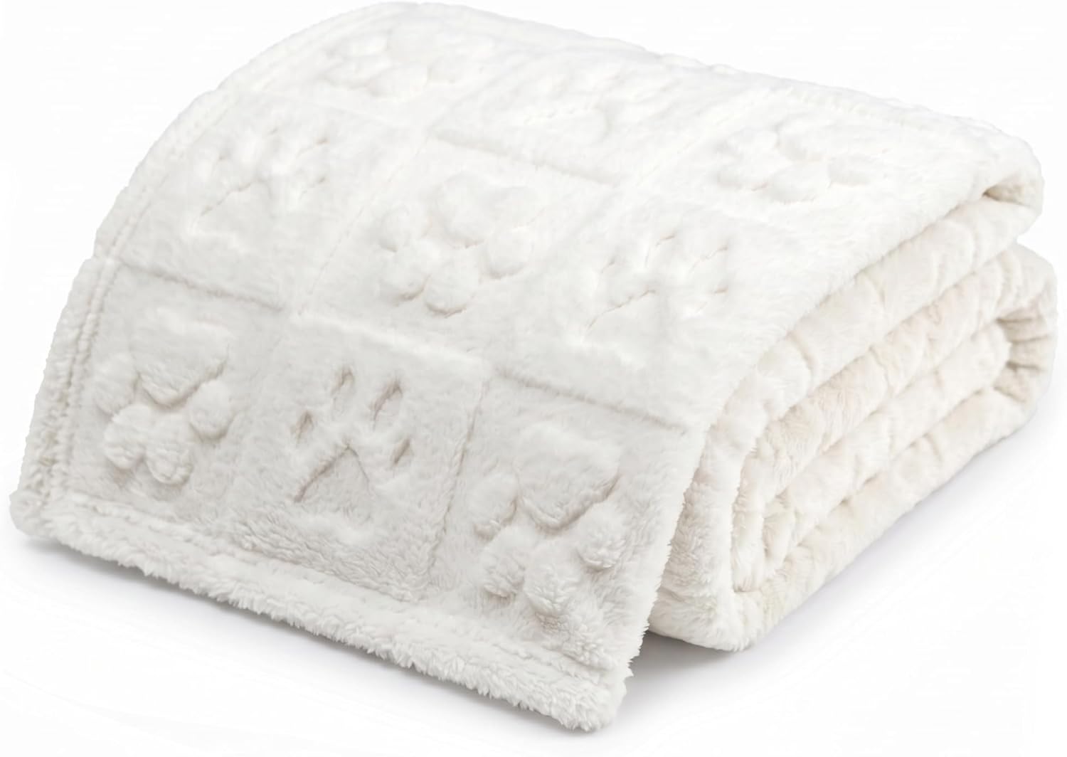 paws embossed solid blanket