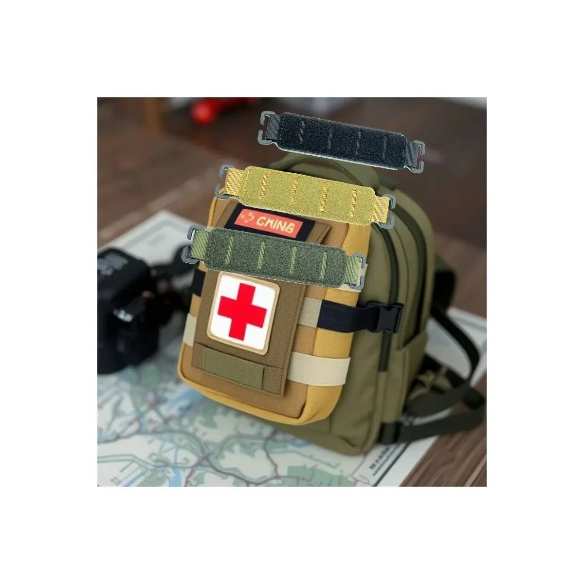 Hook-and-loop face on the MOLLE adapter