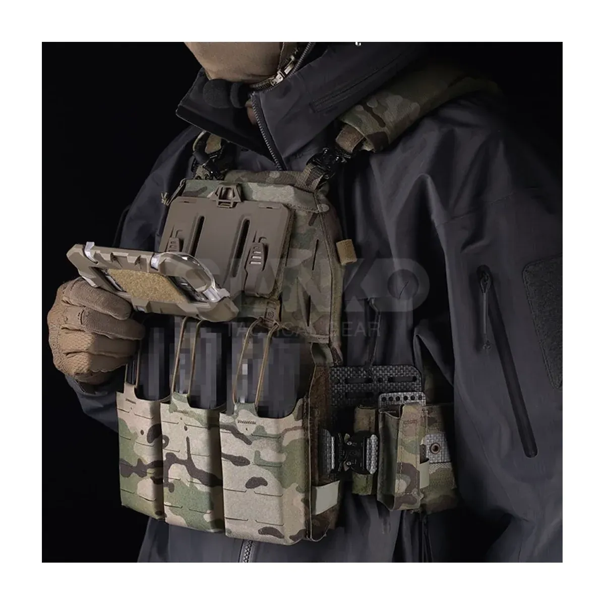 MOLLE Chest Phone Panel — Foldable Front Navigation Mount - detail-2