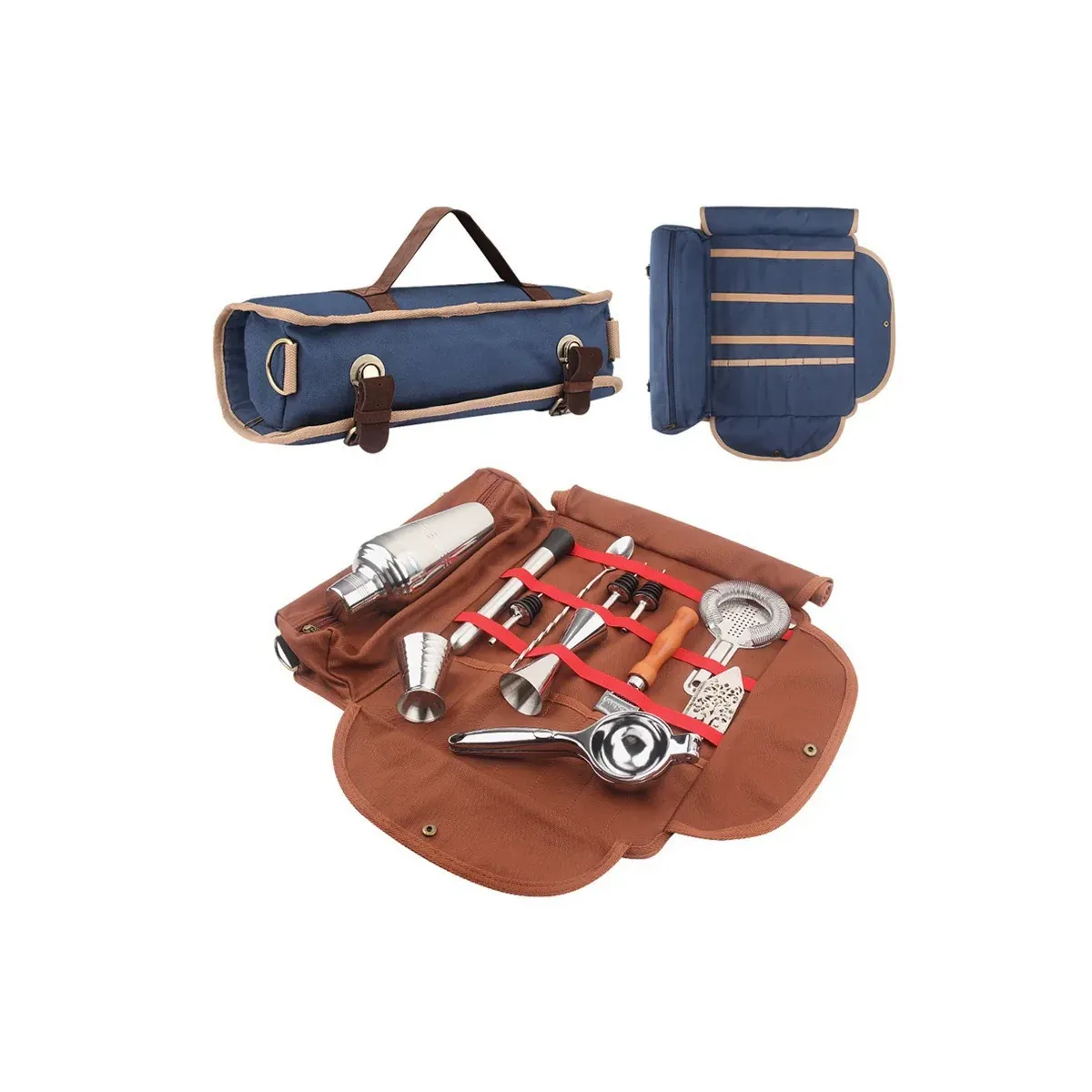 Bartender Tool Bag — Canvas Bar Utensil Case with Shoulder Strap - main