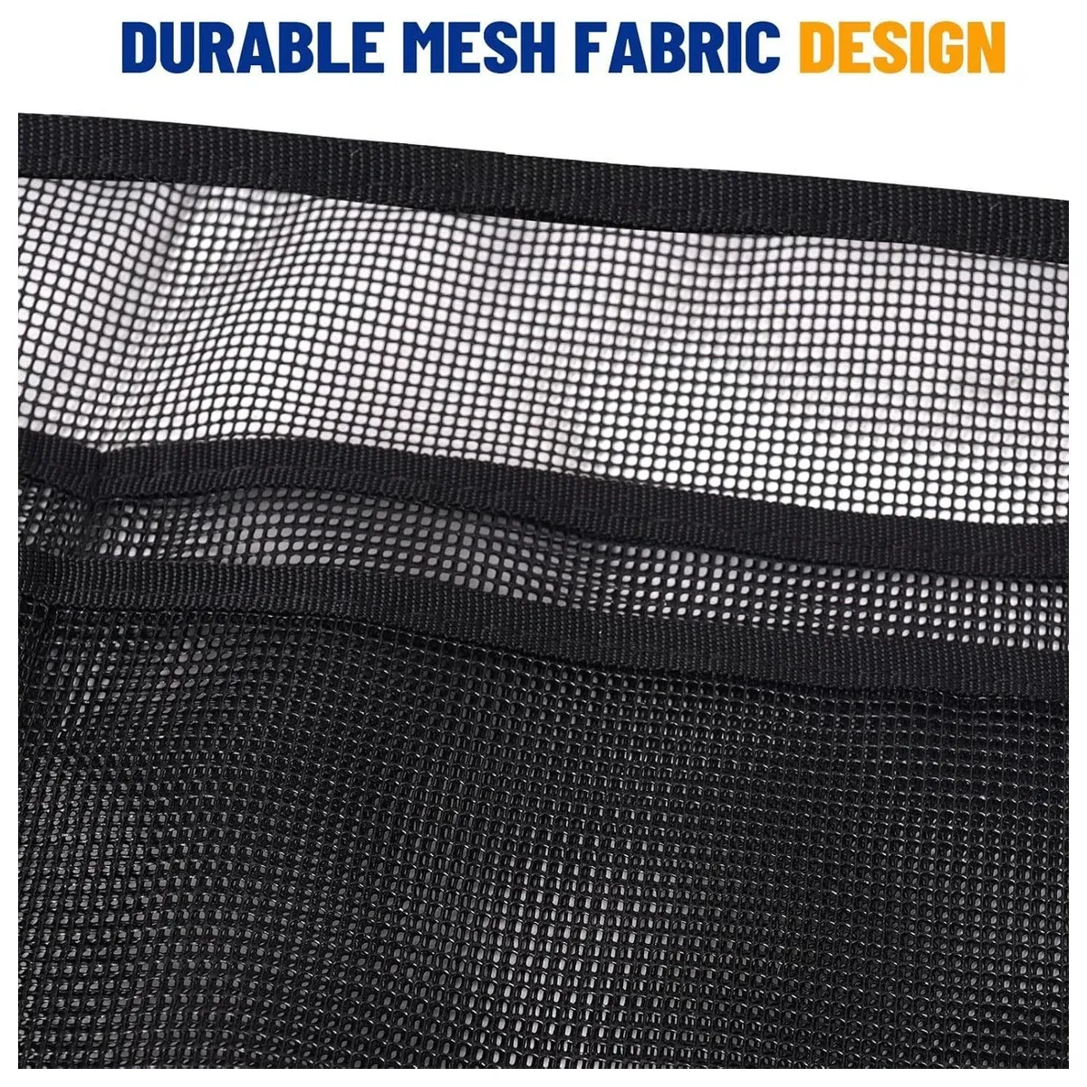 Durable mesh fabric on a racket holder