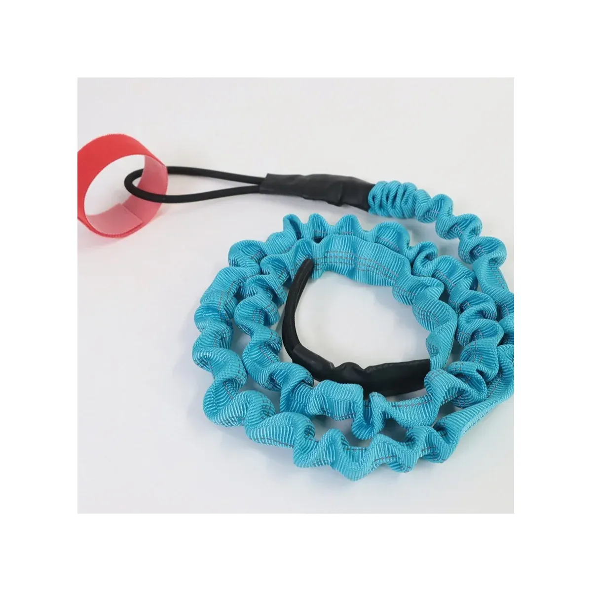 Kayak paddle leash blue coiled cord