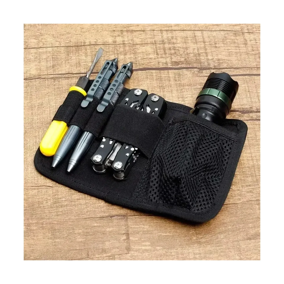 Black EDC tool board with tools