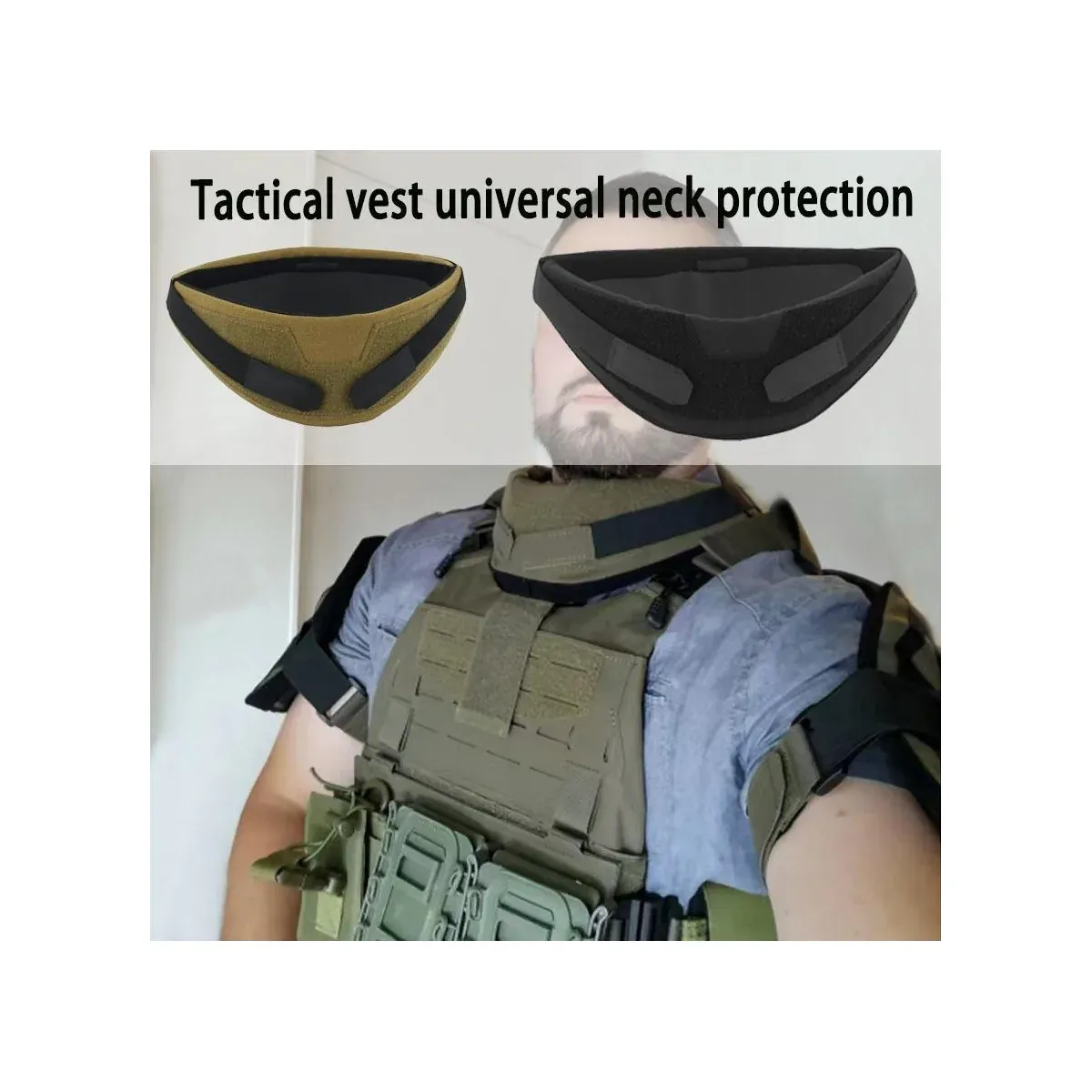 Neck pad worn under a tactical vest