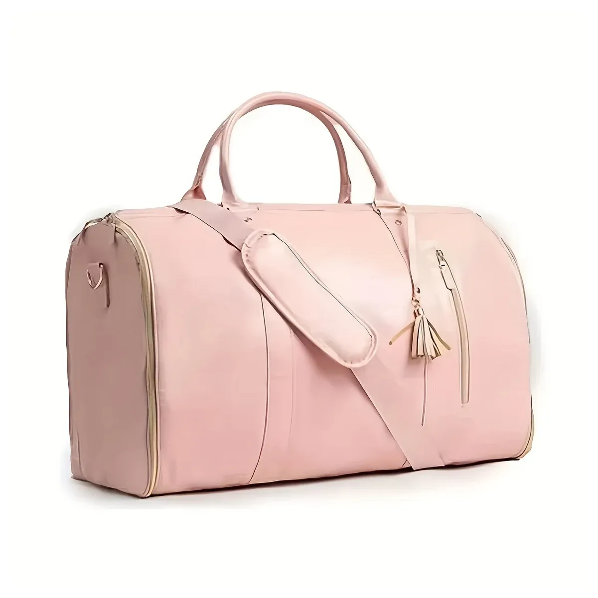 Garment duffel open with suit compartment