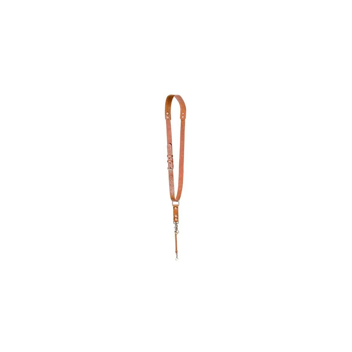 Coffee brown leather camera strap