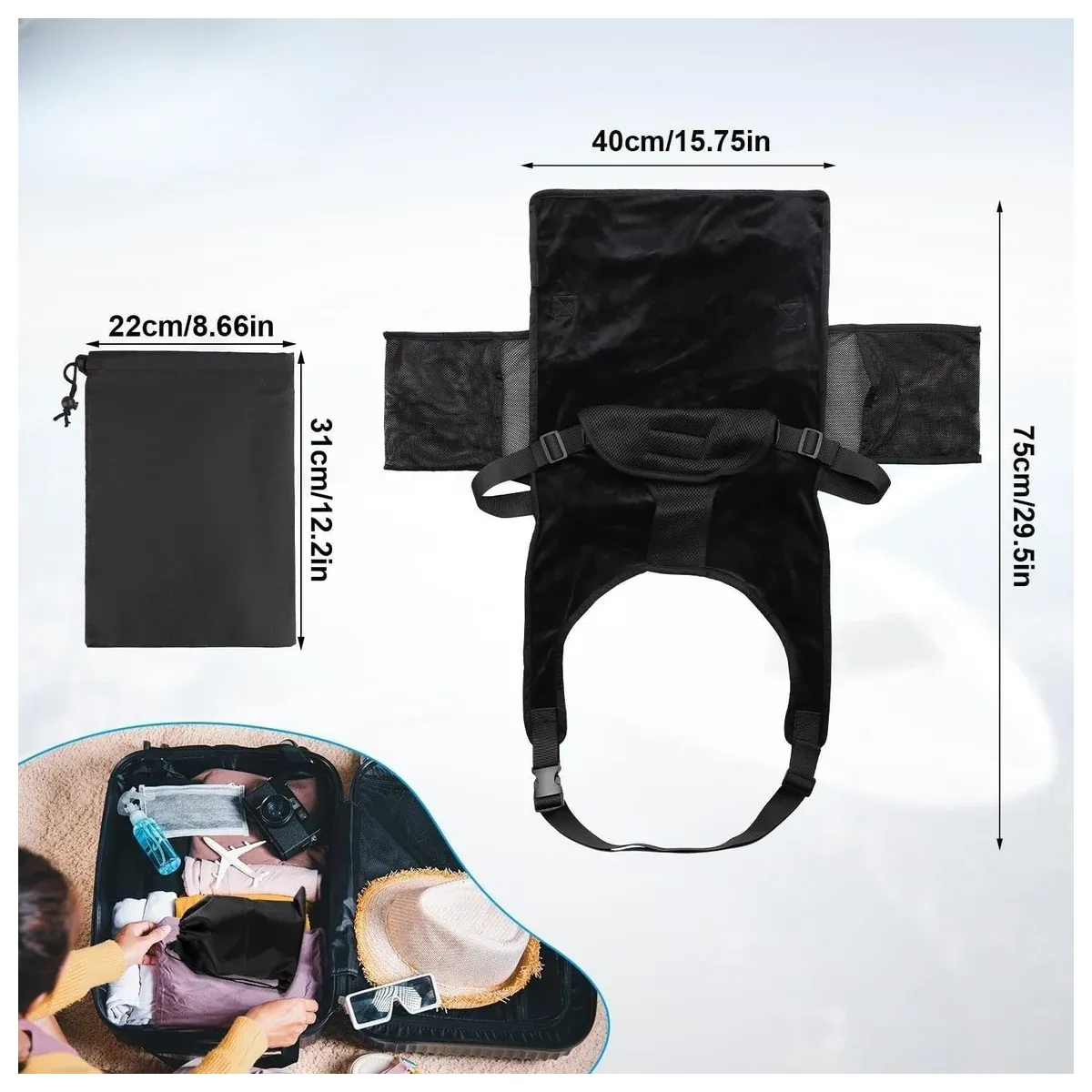 Airplane seat extender dimensions