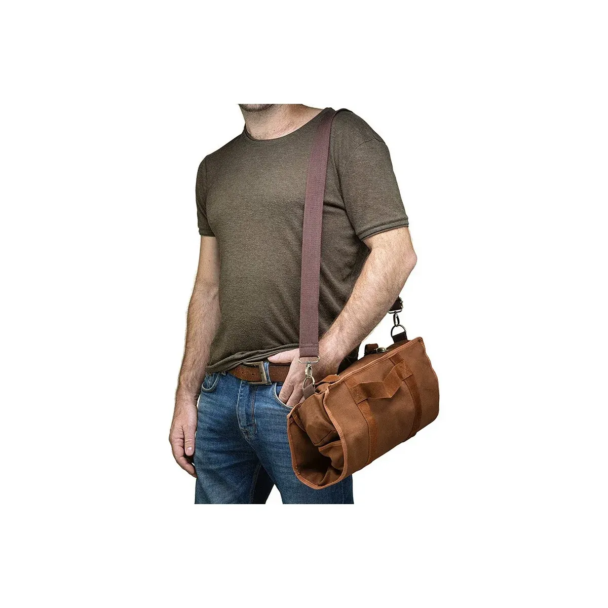 Bartender Tool Bag — Canvas Bar Utensil Case with Shoulder Strap - detail-1