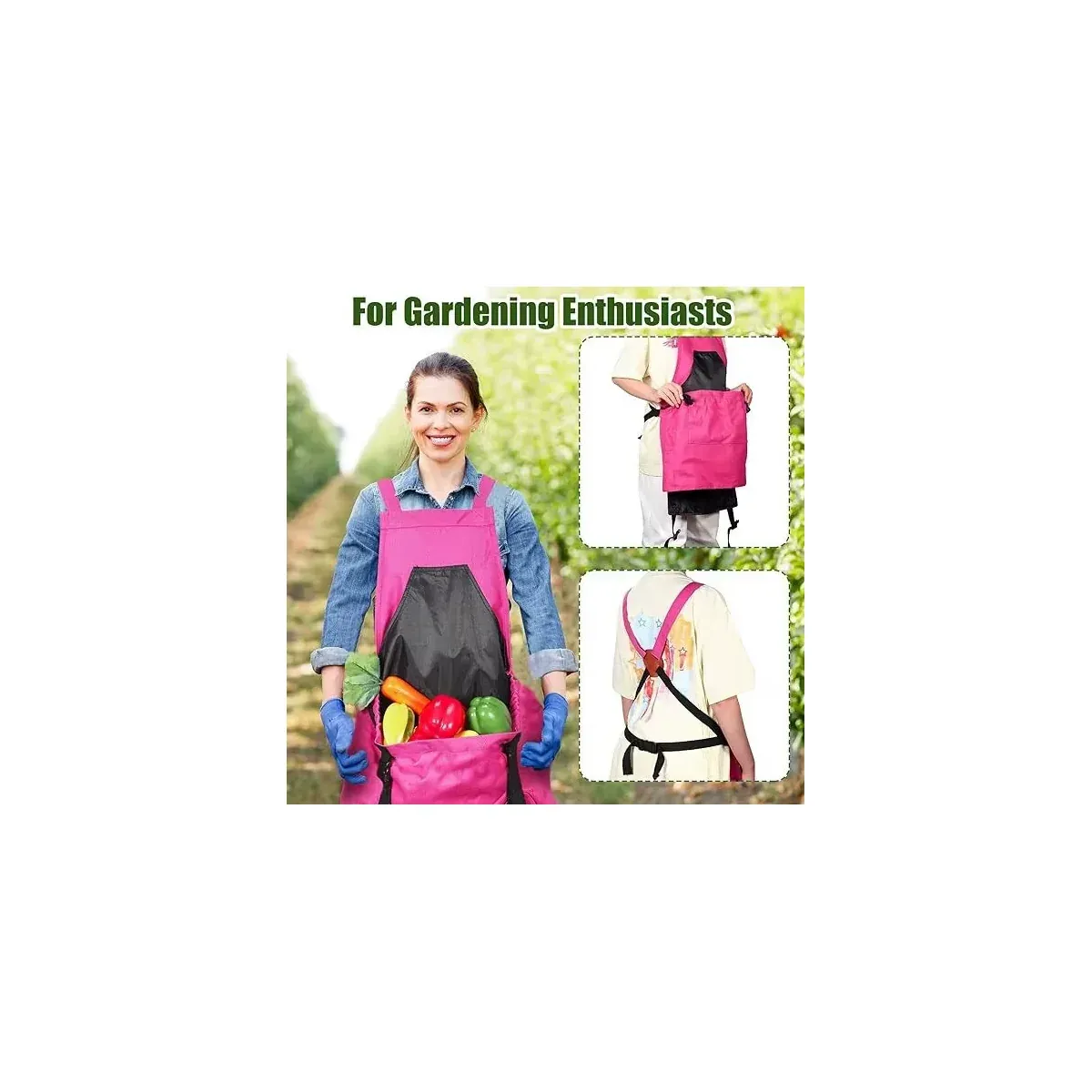 Harvest Apron — Garden Picking Apron with Quick-Release Pocket - main