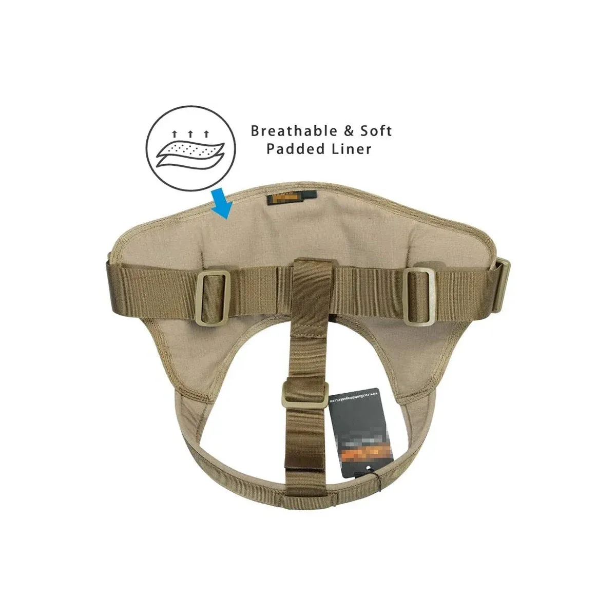 Padded tactical dog harness with adjustable straps