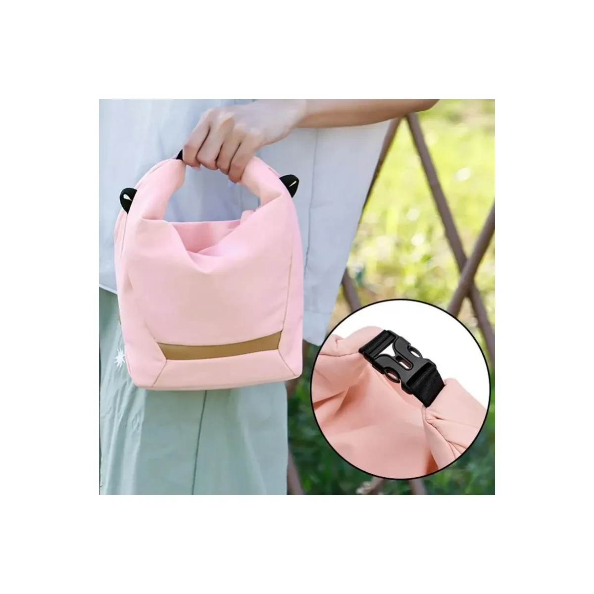 Quick-access magnetic closure on a camera sling bag