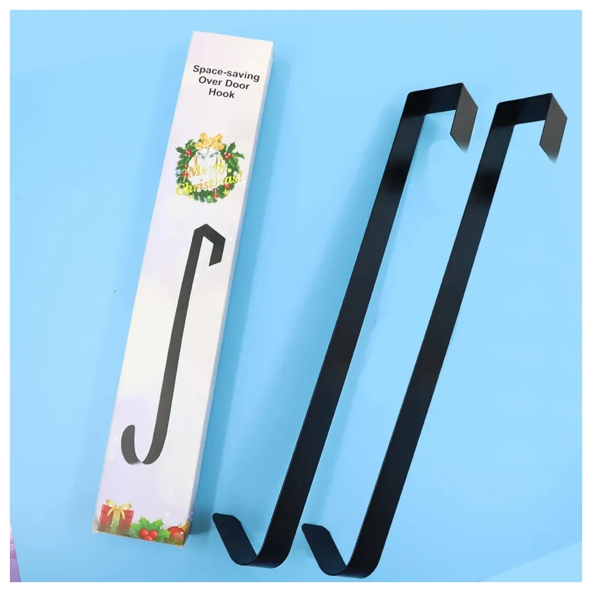 Black wreath hanger with packaging