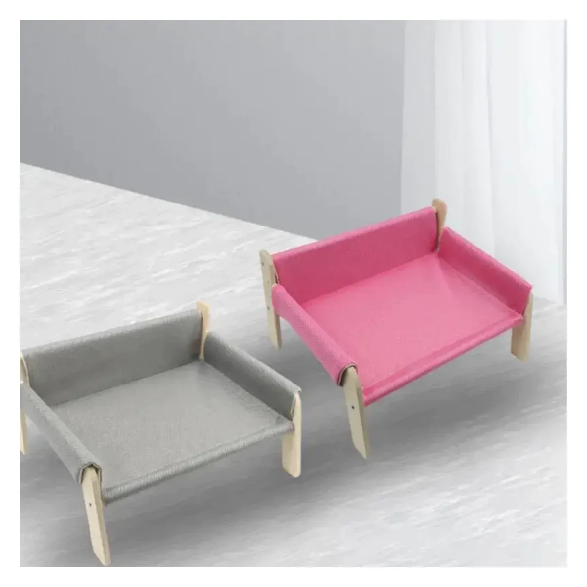 Wooden Cat Bed — Cat Sofa with Removable Cushion - main