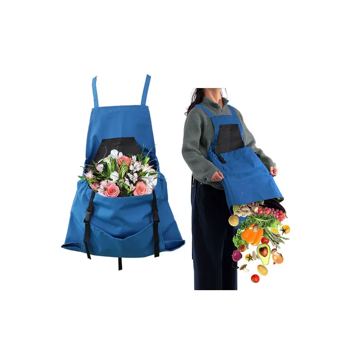 Harvest Apron — Garden Picking Apron with Quick-Release Pocket - detail-3