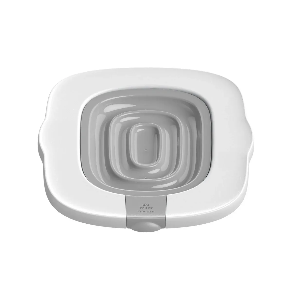 Grey cat toilet training seat