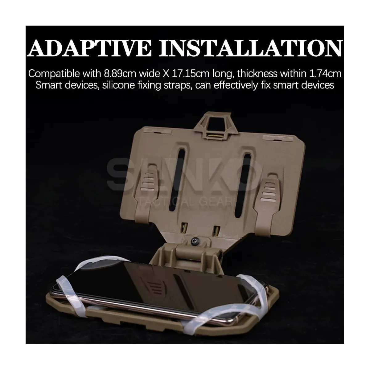 MOLLE Chest Phone Panel — Foldable Front Navigation Mount - detail-1