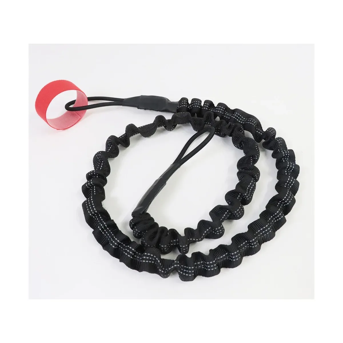 Kayak paddle leash black coiled cord