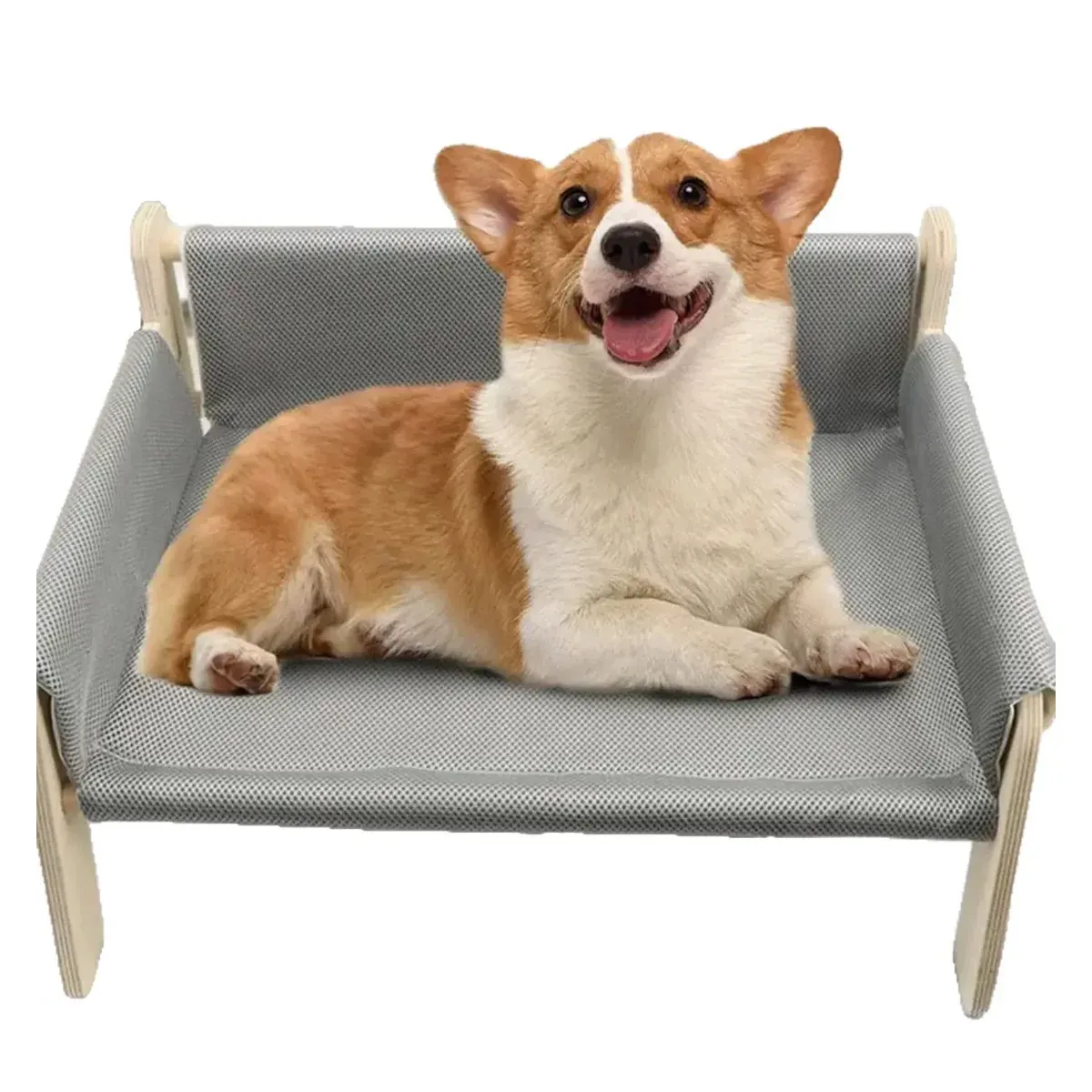 Wooden Cat Bed — Cat Sofa with Removable Cushion - detail-2