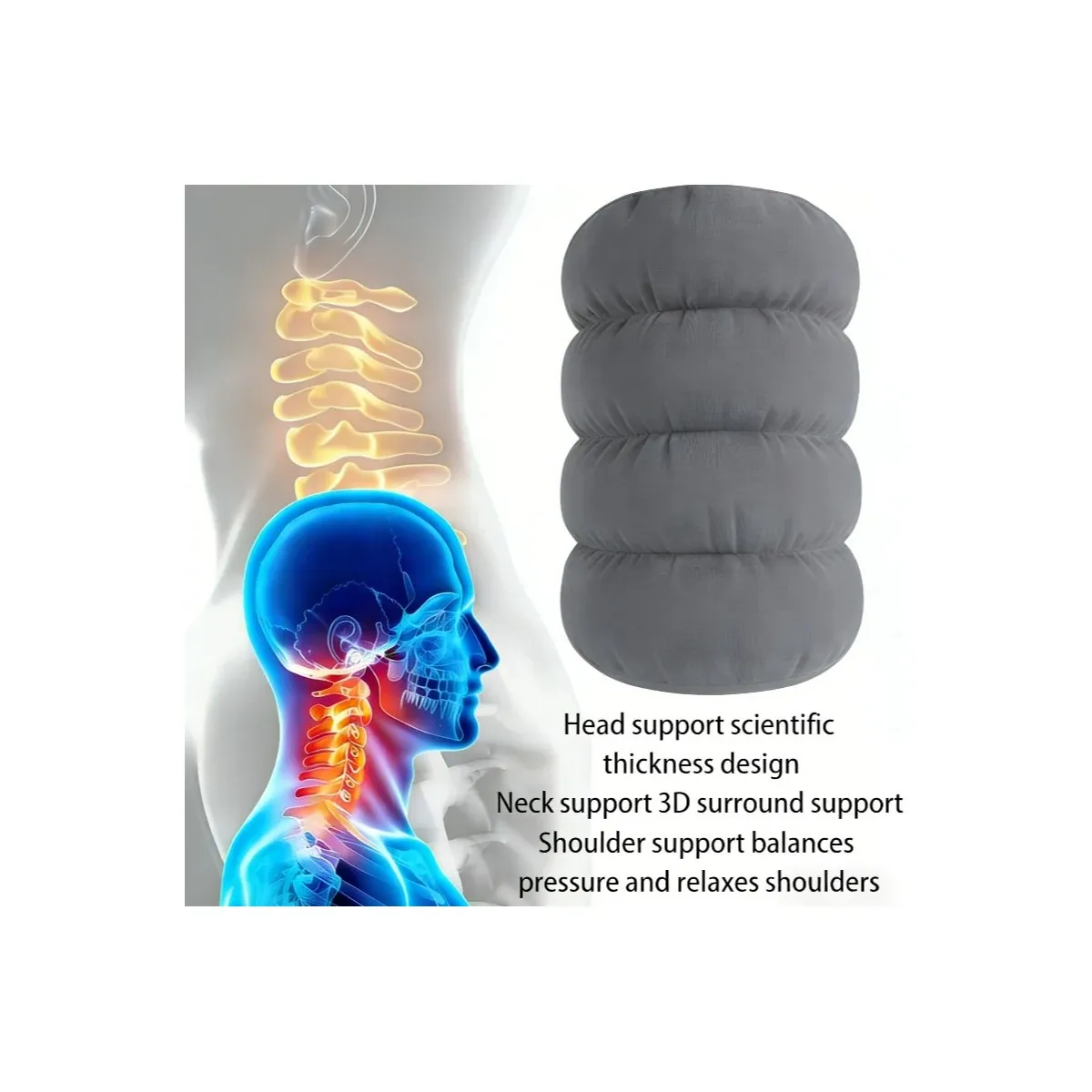 Car neck pillow support illustration